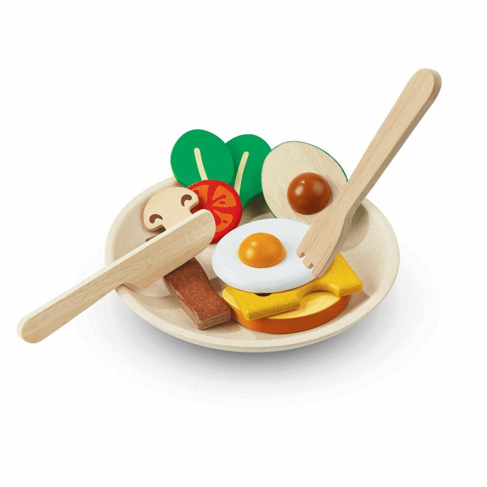 Breakfast Menu – Wooden Play Set By Plan Toys Kitchen + Play Food