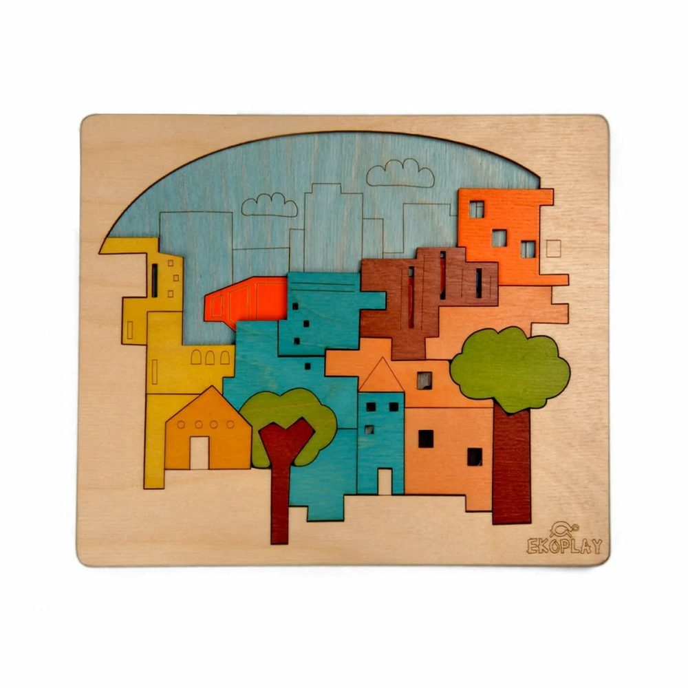 City Construction Layer Puzzle Wooden Puzzles