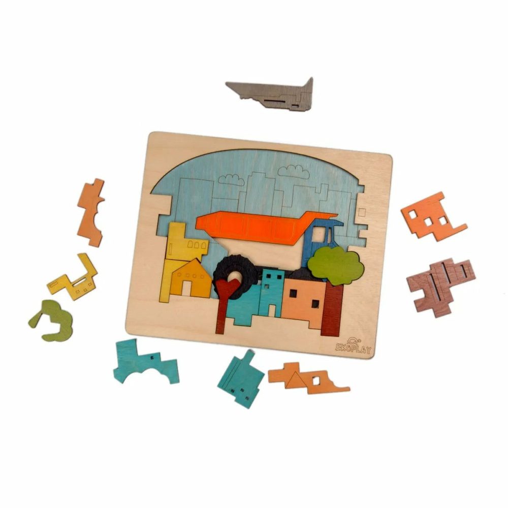 City Construction Layer Puzzle Wooden Puzzles