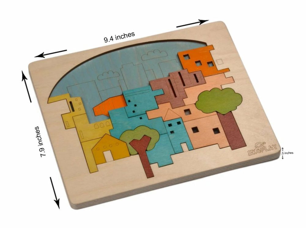 City Construction Layer Puzzle Wooden Puzzles