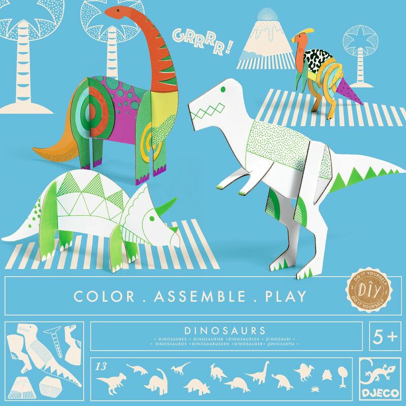 Colour – Assemble – Play Dinosaurs Art & Craft Kits