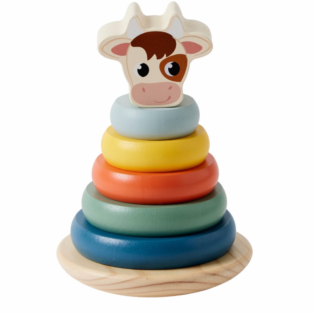 Cow Tower – Wooden Stacking Toy Baby & Toddler