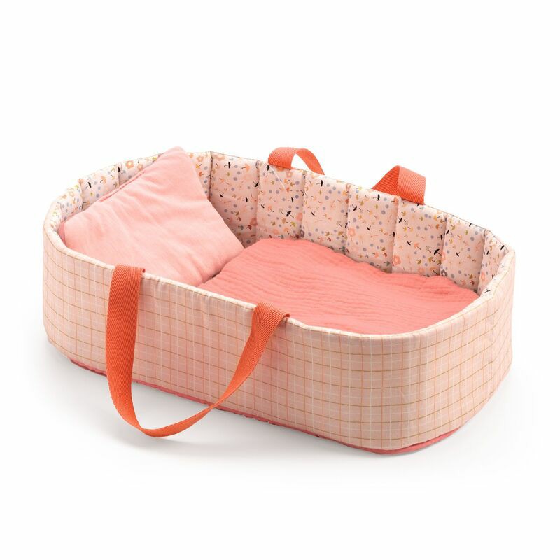 Doll Bassinet (Peach) Doll Prams & Beds