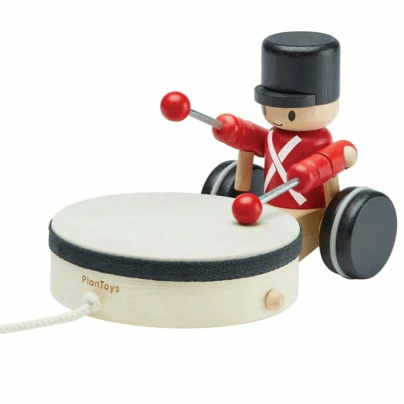 Drummer Pull Along Plantoy Wooden Toys