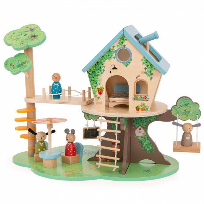 Grande Famille Tree House Furnished + Family Pack Doll Houses