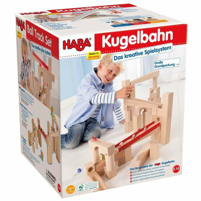 Haba Large Ball Track Marble Run Wooden Blocks