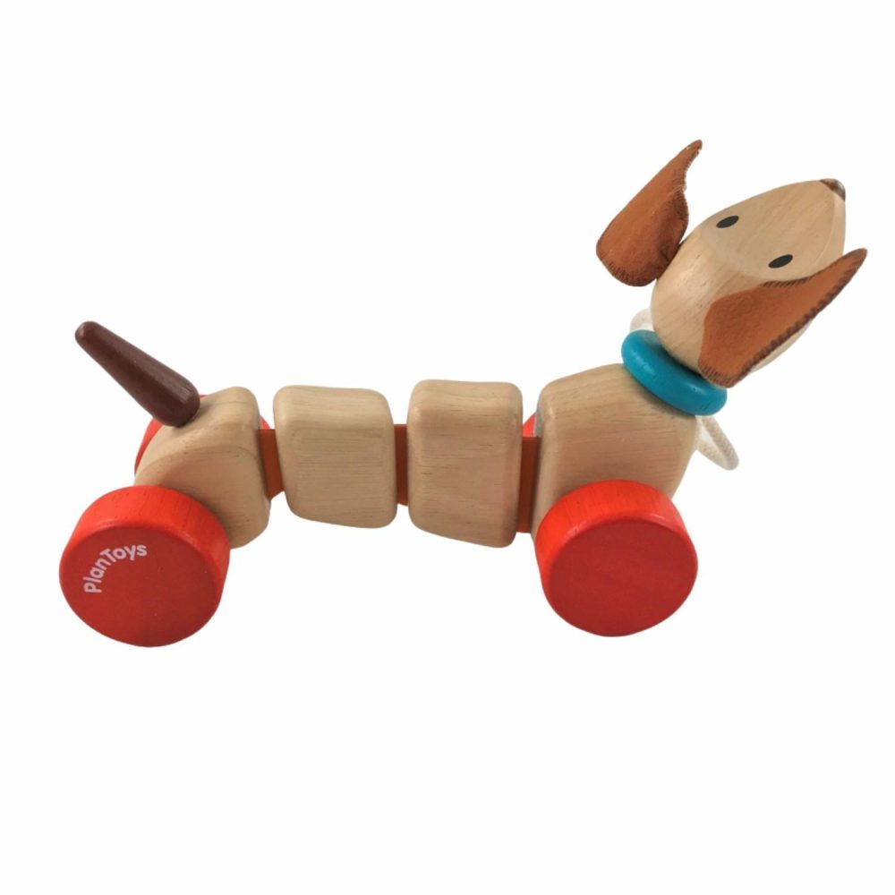 Happy Puppy Wheel Along Plantoy Wooden Toys