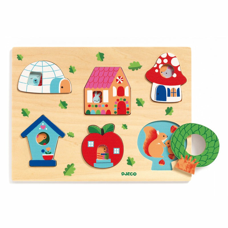 House Peek-A-Boo Wooden Puzzle Wooden Puzzles