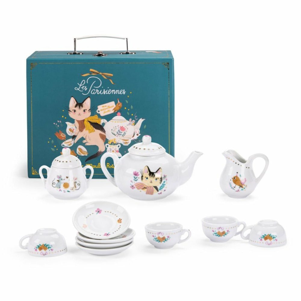 Les Parisiennes Ceramic Tea Set Pretend Play