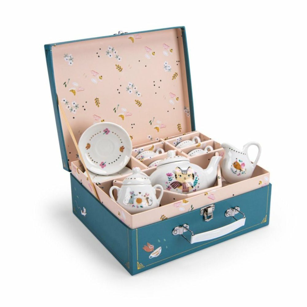 Les Parisiennes Ceramic Tea Set Pretend Play