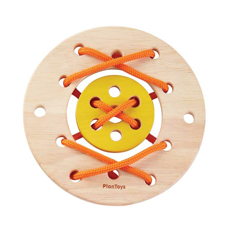 Motor Skills Wooden Lacing Ring Developmental