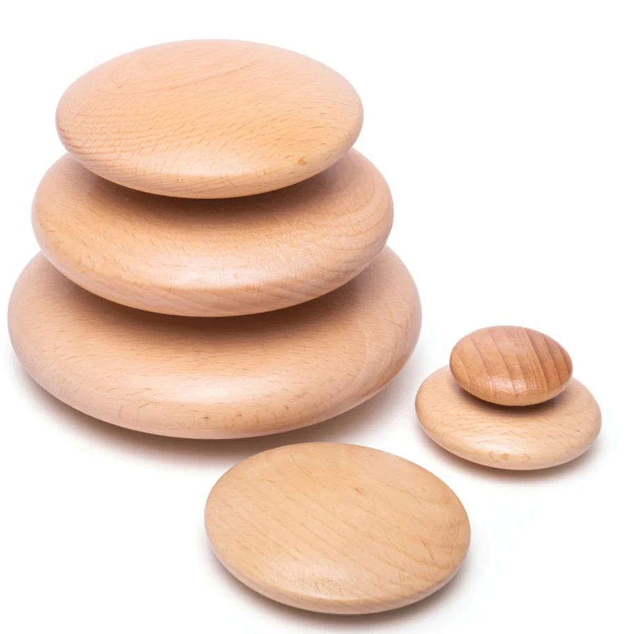 Natural Stacking Pebbles – Wooden Developmental