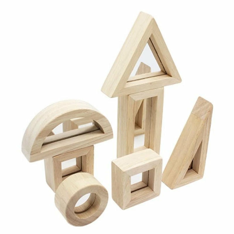 Natural Wood Mirror Blocks Set Blocks & Construction