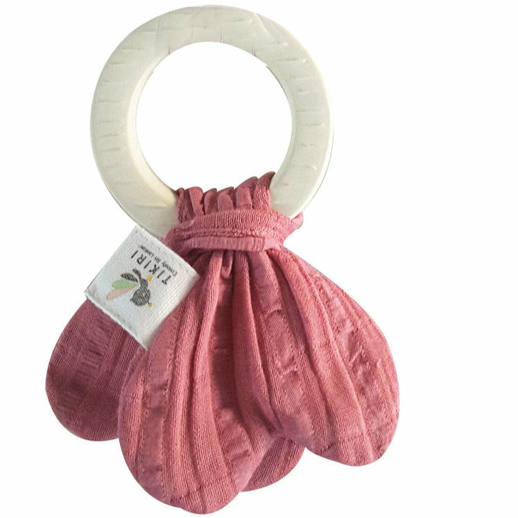 Organic Muslin Teether – Rose Pink Baby & Toddler