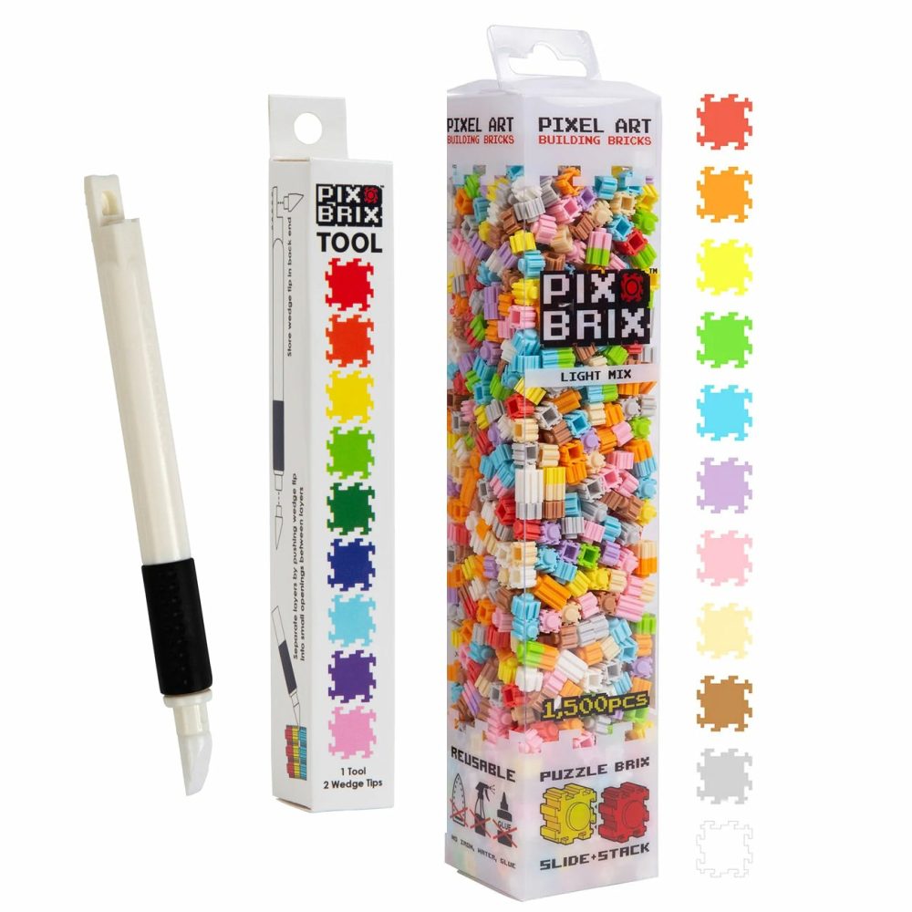 Pixel Art Building Brix + Tool (Pastel Colours 1500) Blocks & Construction