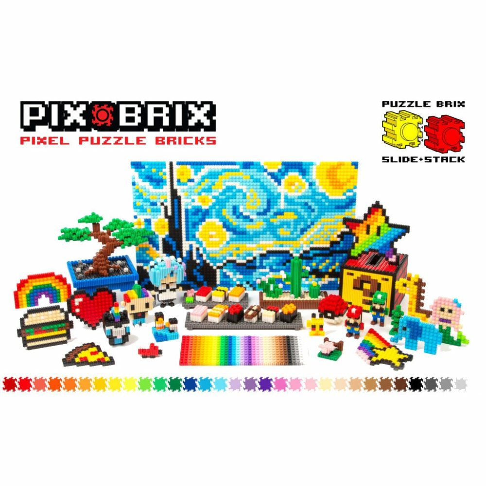 Pixel Art Building Brix + Tool (Pastel Colours 1500) Blocks & Construction