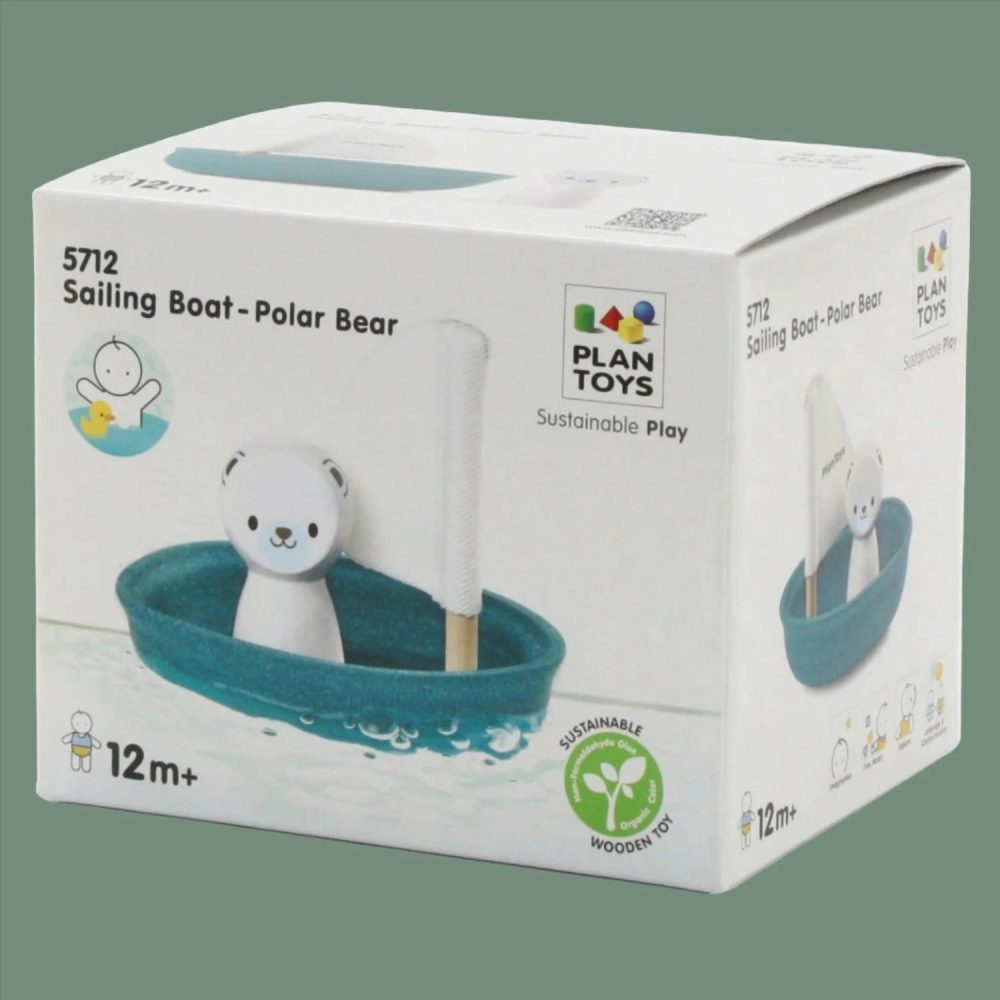 Polar Bear Bath Toy Plantoy Wooden Toys