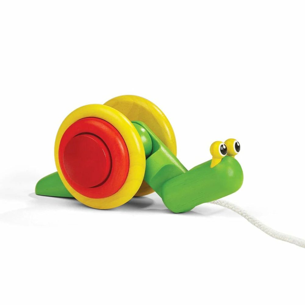 Pull Along Snail Plantoy Wooden Toys