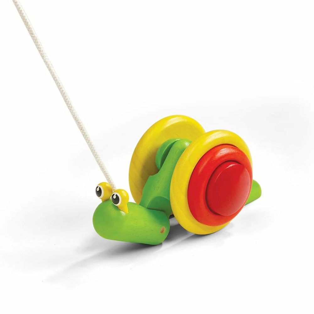 Pull Along Snail Plantoy Wooden Toys