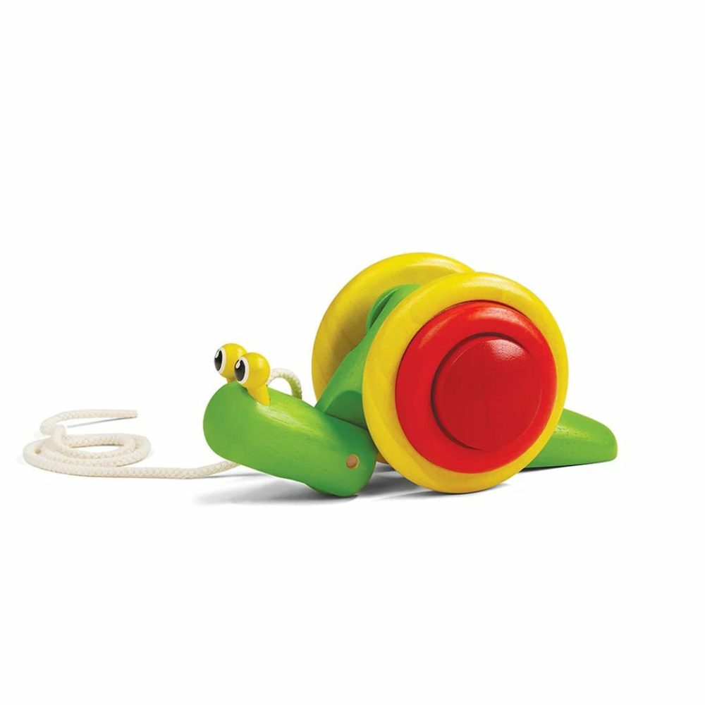 Pull Along Snail Plantoy Wooden Toys