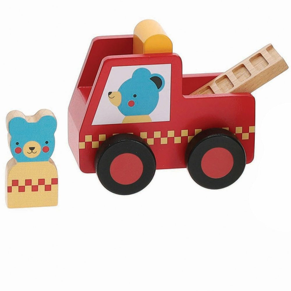 Rescue Pals Wooden Vehicle Set Pretend Play