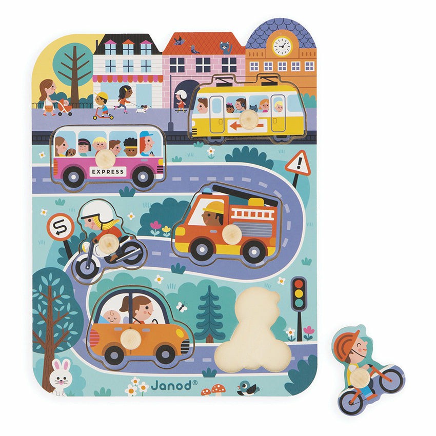 Town Peg Puzzle Wooden Puzzles