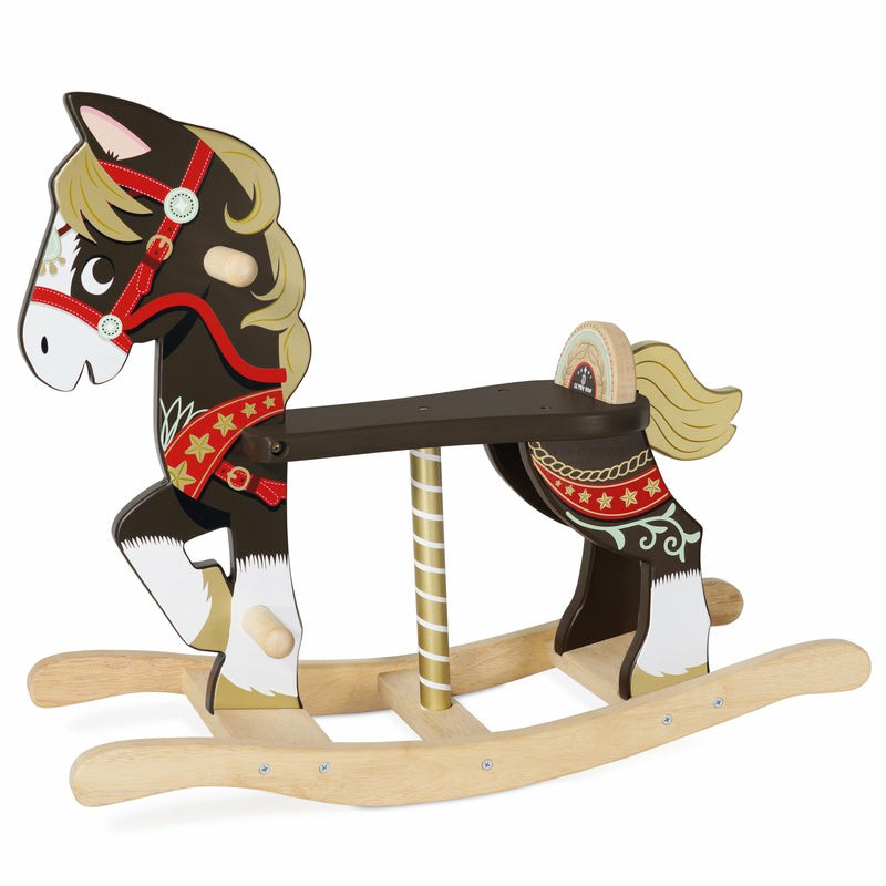 Traditional Wooden Rocking Horse Active Play