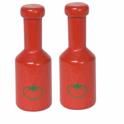 Wooden Play Food – Sauce Bottles (2) Kitchen + Play Food