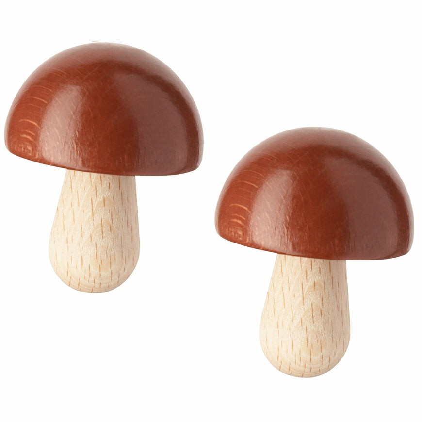 Wooden Playfood – Mushrooms (Pack Of 2) Kitchen + Play Food