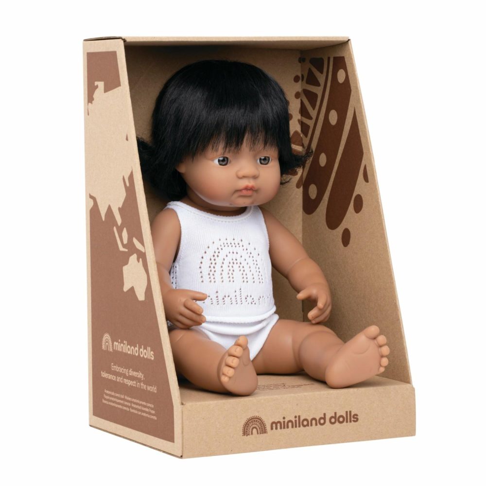 Baby Girl Anatomically Correct Hispanic Doll 38Cm Pretend + Role Play