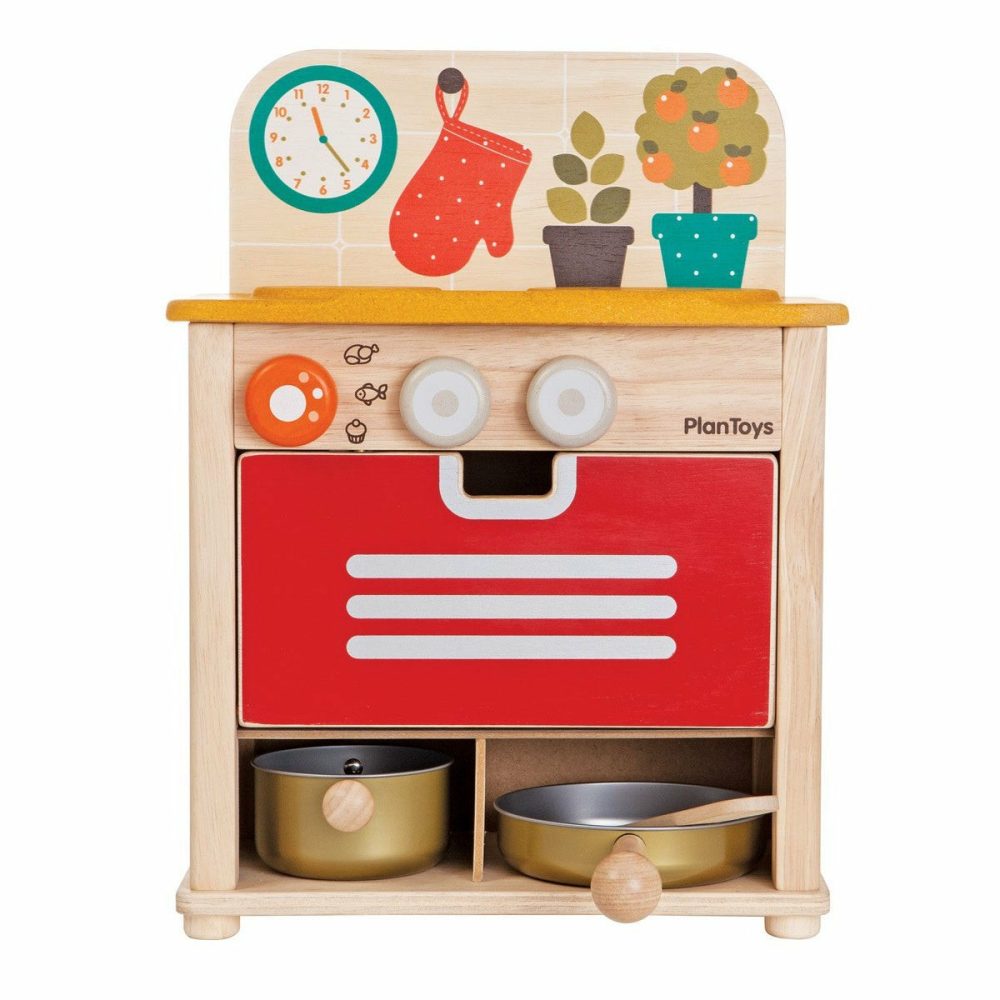 Wooden Kitchen Play Set Kitchen + Play Food